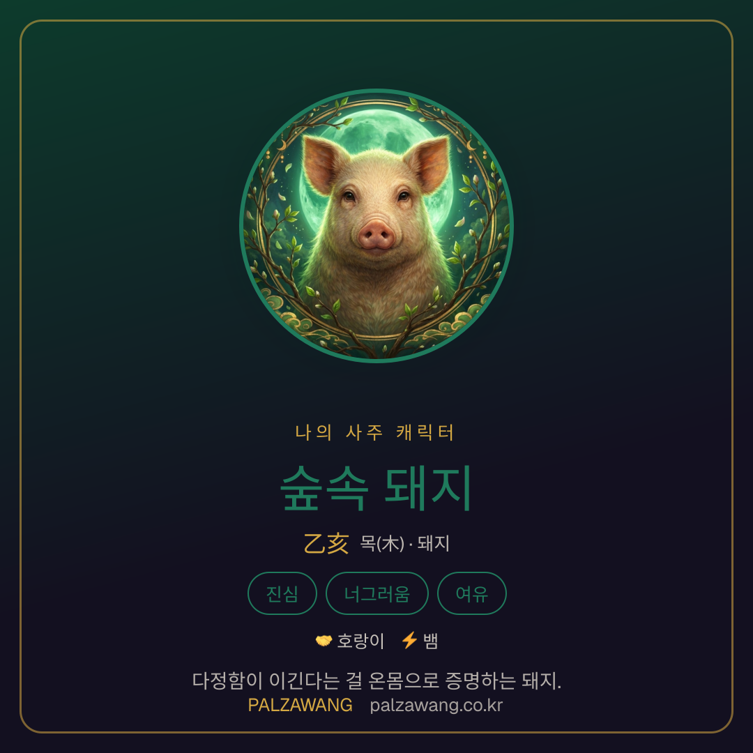 숲속 돼지